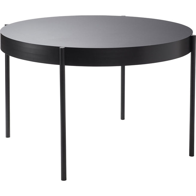 Photo of Serie 430 Table Ø120, Black, Fenix Laminate Top, Powder Coated Metal Legs - Matbord - Verner Panton - Svart - Mdf/laminat/metall
