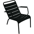 Thumbnail photo of Luxembourg Low Armchair Liquorice 42 - Matstolar Utomhus - Frédéric Sofia - Svart - Metall