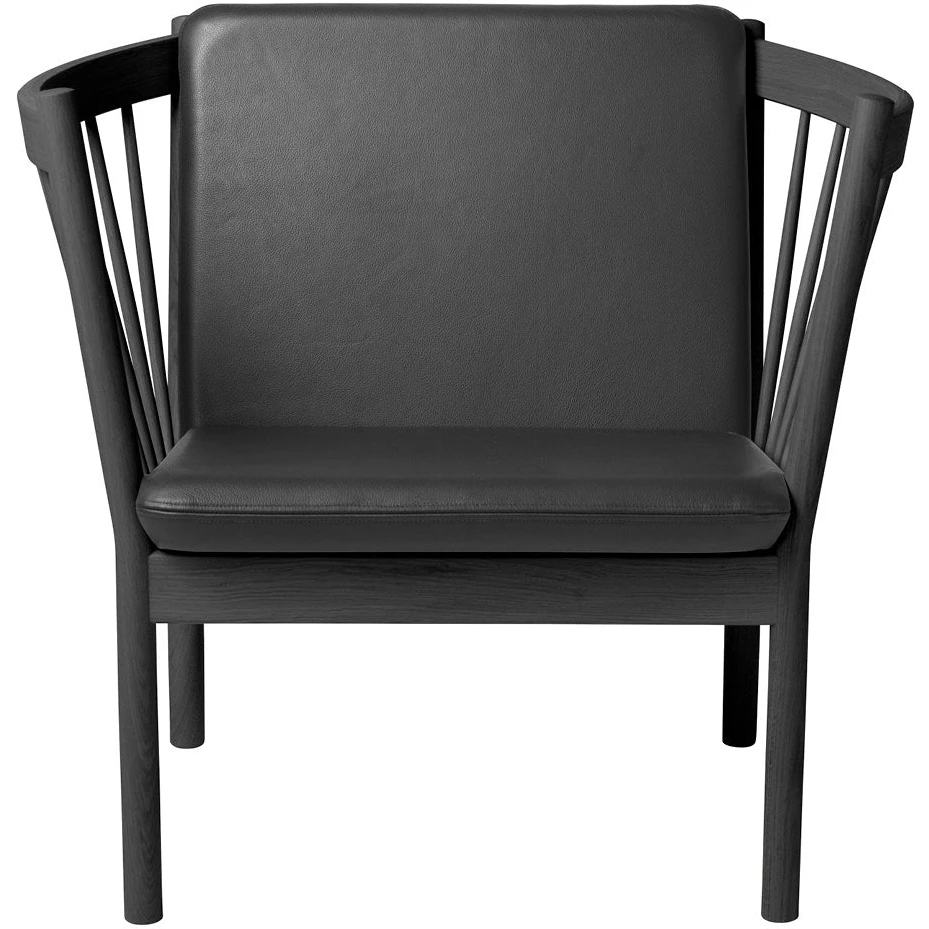 J146 Easy Armchair - Black lacquered oak 1