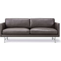 Calmo Sofa 95 5652 By Hugo Passos - 2 Personers Sofa - Omni 377 Dark Brown / Matt Chrome - W200 X D90 X H75,5 X Sh41 Cm