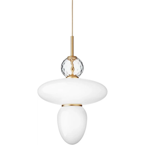 Photo of Rizzatto 43 Pendant Opal/satin Brass