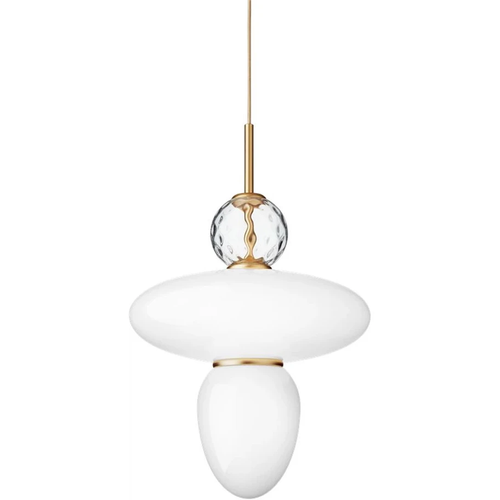 Photo of Rizzatto 43 Pendant Opal/satin Brass