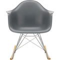 Eames Plastic Armchair Rar - 56 Granite Grey - Chrome Base/golden Maple - Matstolar - Charles & Ray Eames - Grå - Metall/trä/plast