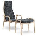 Lamino Armchair And Footstool Varnished Beech/sheepskin