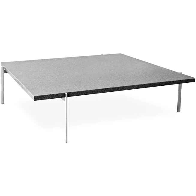 Photo of Pk61, Granite - Coffee table - Poul Kjærholm - Grey - Metal/stone