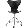 Thumbnail photo of 3117 Sjuan - Coloured Ash veneer/black - Desk chairs - Arne Jacobsen - Black