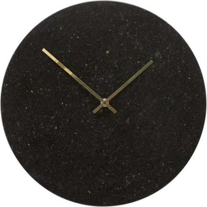 Wall clock - black / gold