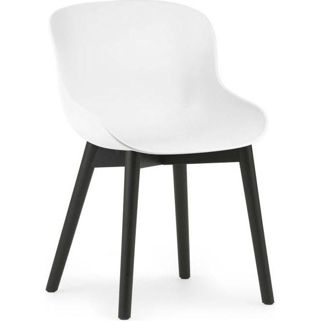 Photo of Hyg Chair Wood - Dining Chair - White - Black Oak - H: 84 x L: 54 x D: 53.5 x Sh: 46 cm
