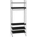 Thumbnail photo of String Floor Headboard 200, Black, 2-pack - Shelving - Nils Strinning - Black - Metal