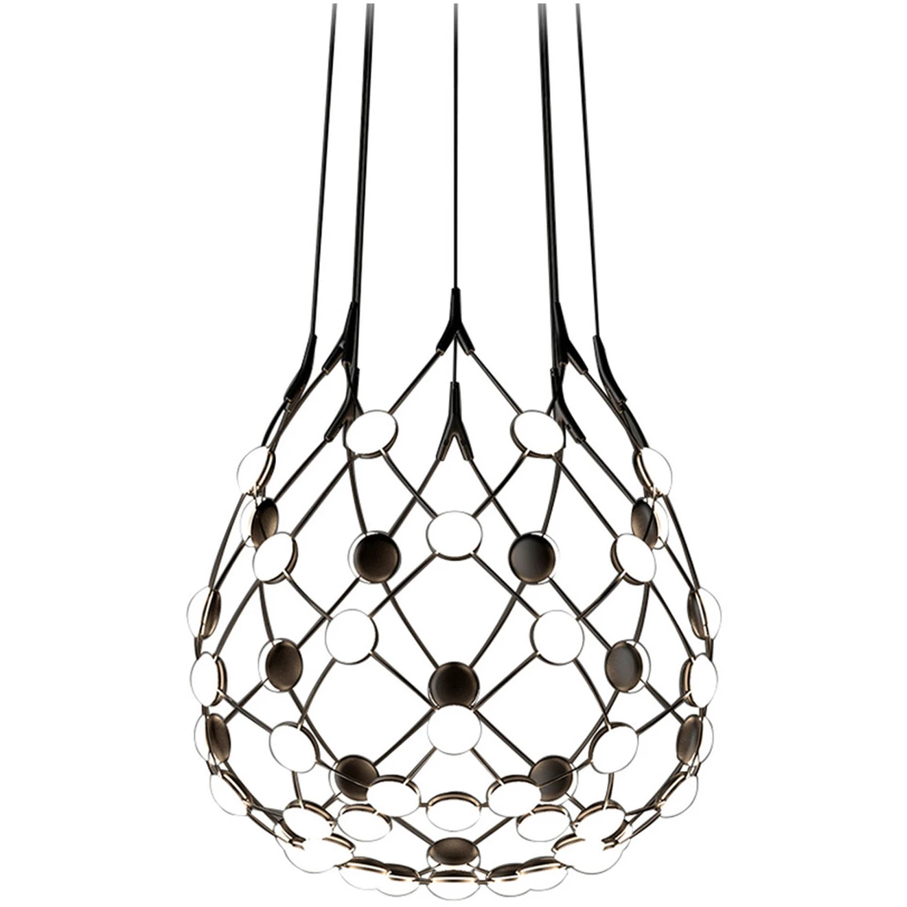 Mesh D86 Ø55 cm - Chandeliers - Francisco Gomez Paz,Paolo Rizzatto - Black