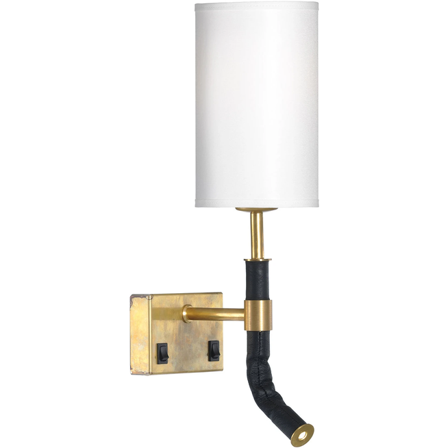 Photo of Butler Wall Lamp, Raw Brass, Cable - Bedside Lamps - Joel Karlsson - White