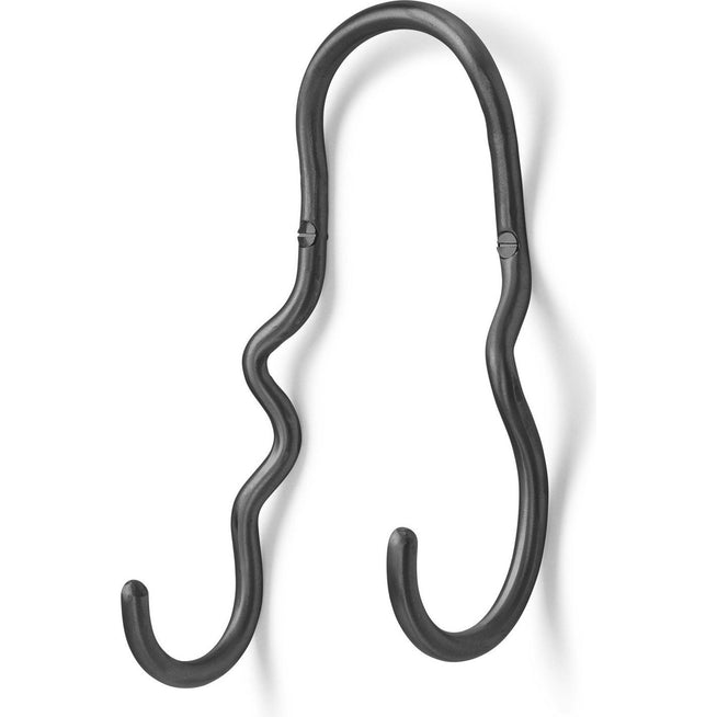 Photo of Curvature - Hook - Knager - Black Brass - Double - W12,6 X H21,3 X D5,8 Cm