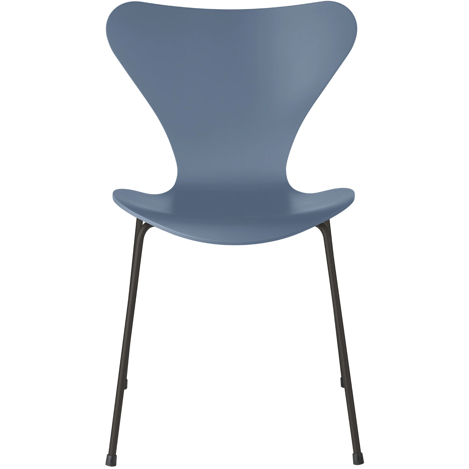 3107 Seven, Coloured Ash, Venetian Red, Underframe Warm Graphite - Dining chairs - Arne Jacobsen - Red - Metal/wood