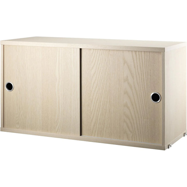 Photo of String Cabinets/sliding doors 78x30, Ash - Shelving - Nils Strinning - Wood-coloured - Metal/wood