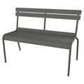 Thumbnail photo of Luxembourg Bench With Backrest Rosemary 48 - Garden Benches - Green - Metal
