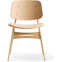 Søborg 3051 Wood Base Chair - Upholstered Seat
