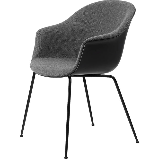 Photo of Bat Dining Chair, Front Upholstered, Conic Base