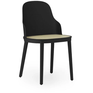 Photo of Allez Chair in Moulded Wicker - Dining Chair - Black - H: 79 x L: 45 x D: 50 x Sh: 45.5 cm