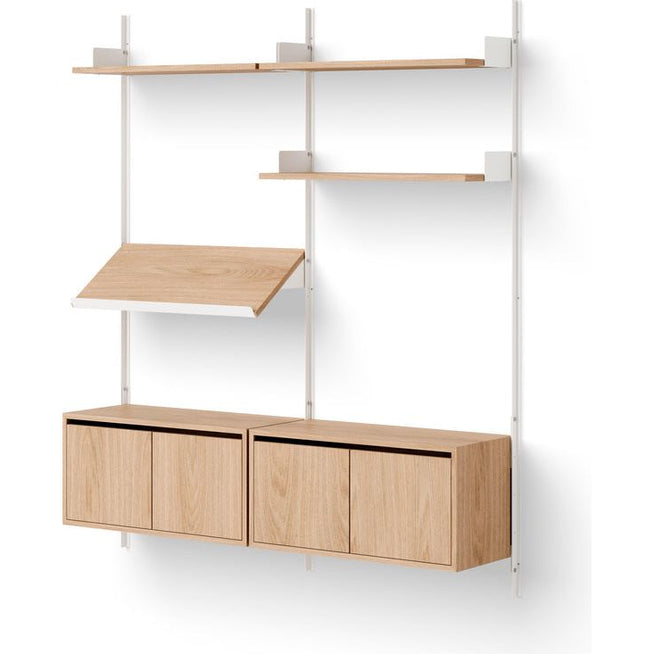 Photo of New Works Living Shelf Cabinets Low W. Doors - Reolsystem - Oak /