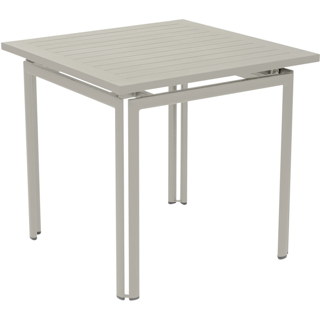 Photo of Costa Table 80x80 cm Clay Grey A5 - Outdoor Dining Table - Green,Grey - Metal