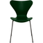 3107 Seven, Coloured Ash, Venetian Red, Underframe Warm Graphite - Dining chairs - Arne Jacobsen - Red - Metal/wood