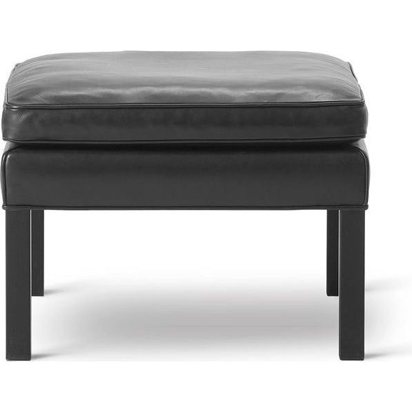 Photo of Mogensen Ottoman 2202 By Børge Mogensen - Max 98 Black / Black Lacquered Oak - W58 X D58 X H43 Cm