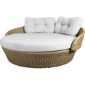 Thumbnail photo of Ocean Daybed - Daybed - Natural, Cane-line Flat Weave / White Grey, Cane-line Link - W177 X D180 X H68 X Sh40 Cm