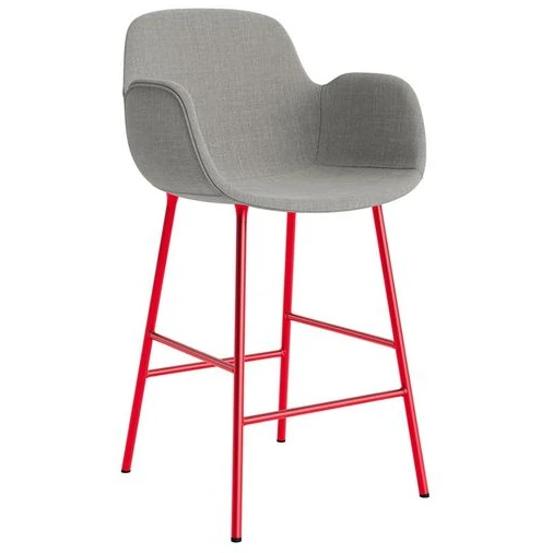 Photo of Form Bar Armchair 65 Cm Full Upholstery Bright Red Steel