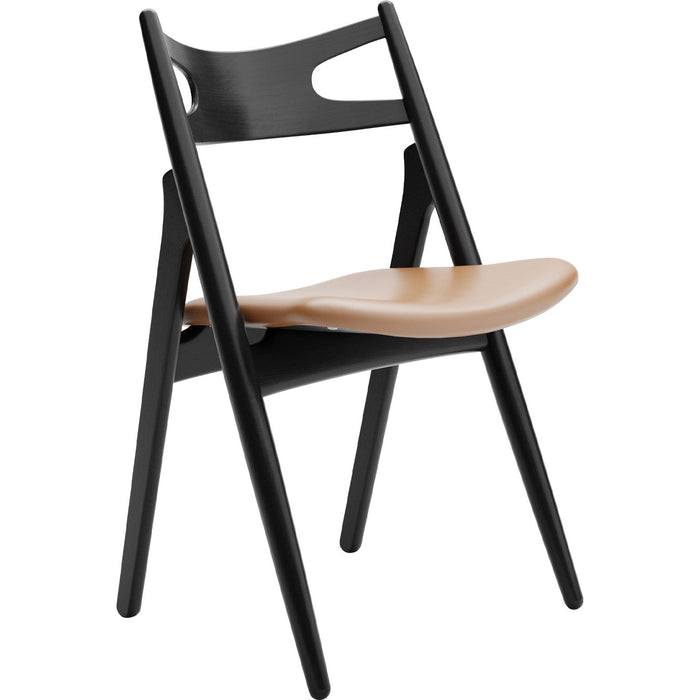 Photo of CH29p Sawbuck Chair - Black Lacquered Oak