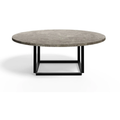 Thumbnail photo of Florence Coffee Table Gris Du Marais Marble. Ø90 Cm. Black Stand