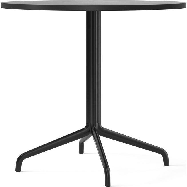 Photo of Harbour Column Dining Table 4-star - Black/black Oak - Ø80 Cm - Matbord - Norm Architects - Svart - Mdf/metall/trä