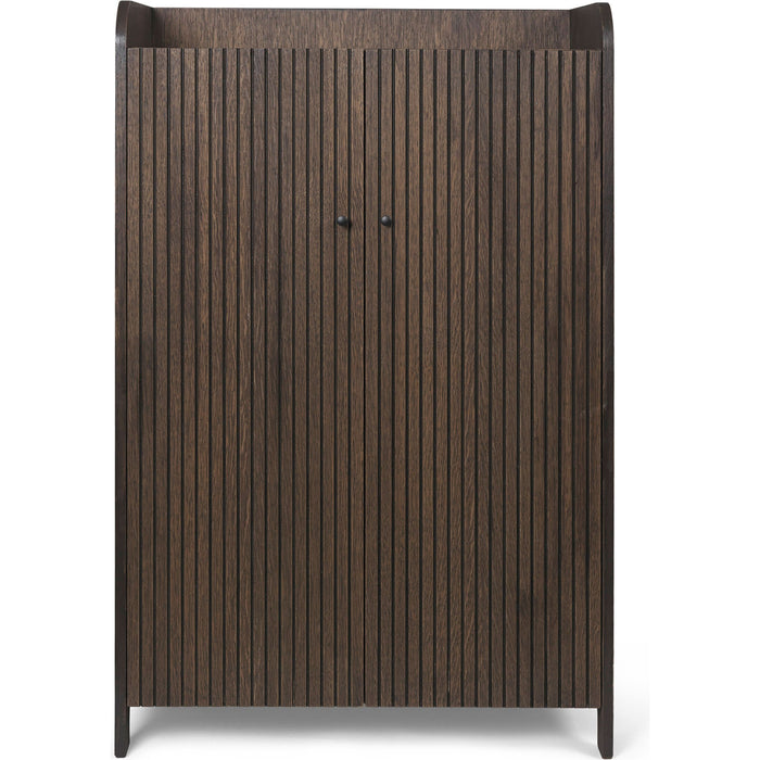 Photo of Sill Cupboard - Skab - Low - Dark Stained Oak - W70 X H110 X D40 Cm