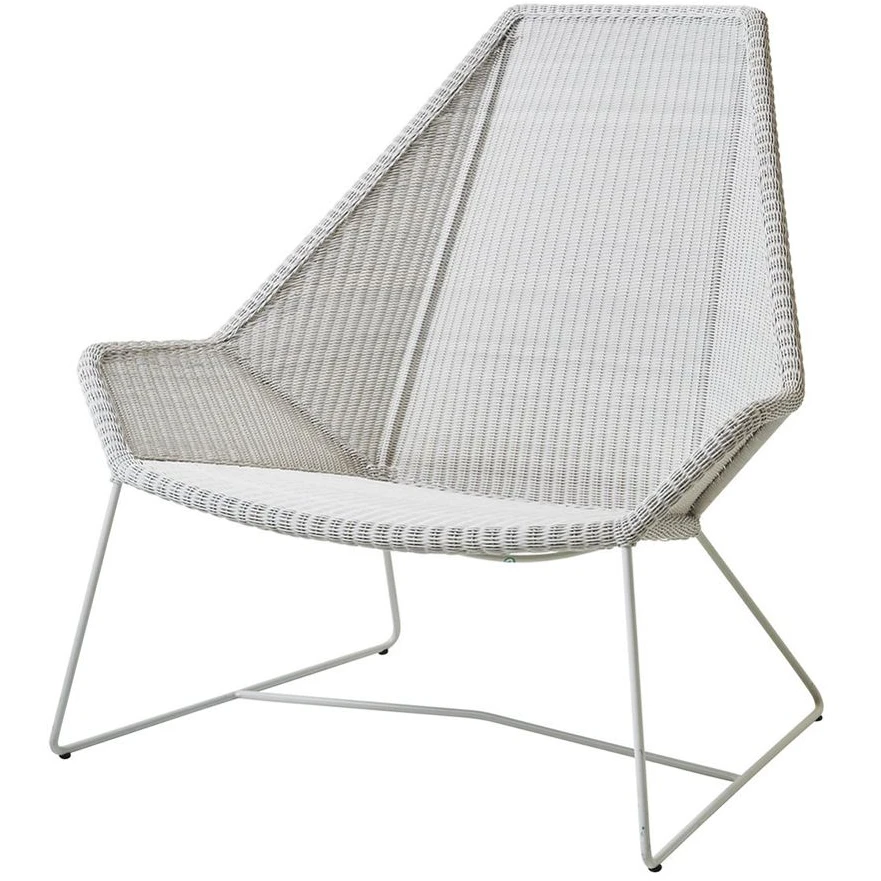 Breeze Highback Loungestol 5469 Li/ls/lw - Loungestol - Hvid-grå - B: 98 X D: 87 X H: 98 X Sh: 40 Cm