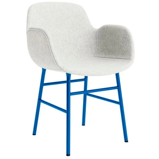 Photo of Form Armchair Full Upholstery Steel - Spisebordsstol - Bright Blue Steel /