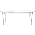 Thumbnail photo of B619 Superellipsis Pull-out Laminate White Chrome - Dining Table - Metal/Wood