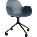 Thumbnail photo of Form Armchair Swivel 4w Alu - Kontorstol - Blue / Black Aluminum - H79 X W56 X D52 X Sh44 Cm