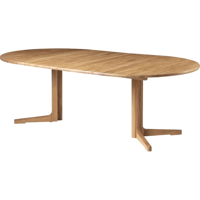 Photo of C69E Ry Dining Table with 2 extension leaves Ø: 120 cm - oiled oak