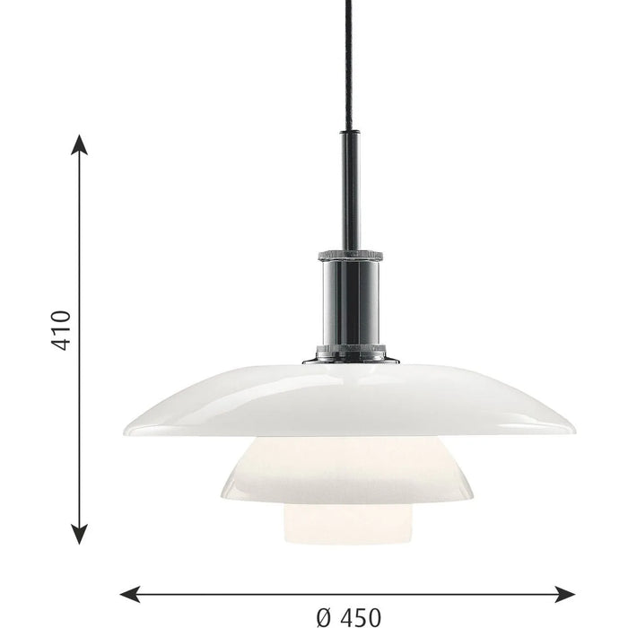 Photo of PH 41/2-4 Glass Hanging Lamp Chrome