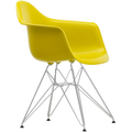 Eames Plastic Armchair Dar - 34 Mustard - Chrome Base - Matstolar - Charles & Ray Eames - Gul - Metall/plast