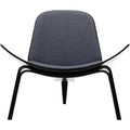 Thumbnail photo of Ch07 Armchair Fiord 171 Fabric-Black Lacquered Beech