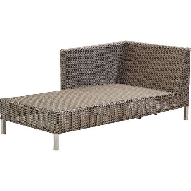 Photo of Connect Chaiselounge Modulsoffa, Höger, Taupe, Cane-line Weave - Utomhussoffor - Cane-line Design Team