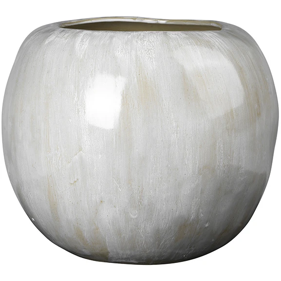 Photo of Apple Vase Faience Antique White - Ø41.5xH34.5cm