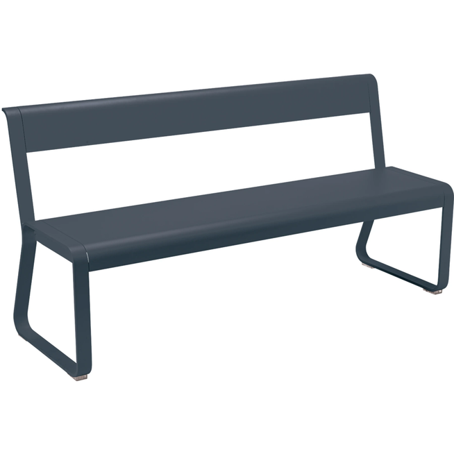 Photo of Bellevie Bench With Backrest Anthracite - Garden Benches - Pagnon & Pelhaître - Grey - Metal