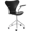 3217 Sjuan - Upholstery, Leather, Natural - Desk chairs - Arne Jacobsen - Beige
