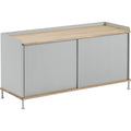 Thumbnail photo of Enfold Sideboard Low, Oak/grey - Sideboards - Thomas Bentzen - Grå - Metall/trä
