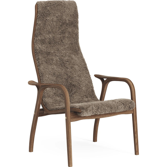 Photo of Lamino Armchair Sheepskin Sahara - Lacquered Walnut