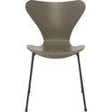 3107 Seven, Coloured Ash, Venetian Red, Underframe Warm Graphite - Dining chairs - Arne Jacobsen - Red - Metal/wood