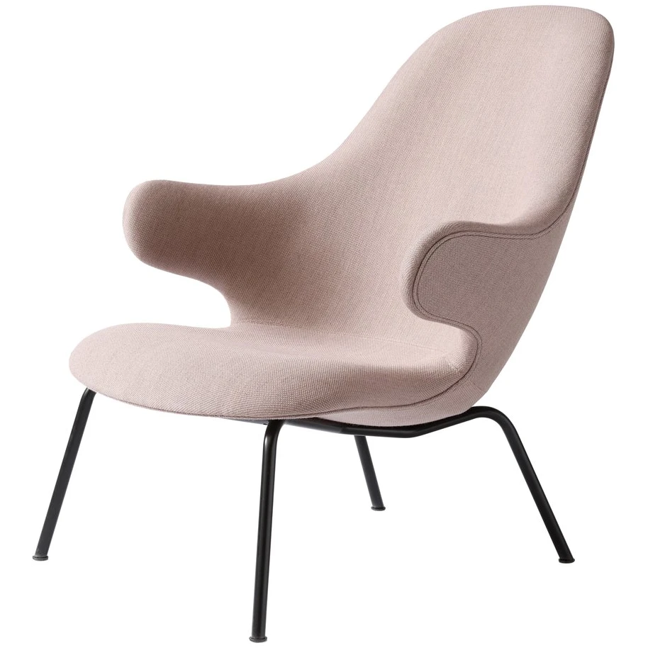 Catch Jh14 Lounge Chair Fiord 521 Pink-black Steel Legs