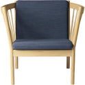 J146 Easy Armchair - lacquered oak, dark