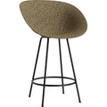 Thumbnail photo of Mat Bar Armchair 65 Cm Steel - Bar Stool - Seaweed / Black Steel - H100 X W64 X D55 X Sh65 Cm